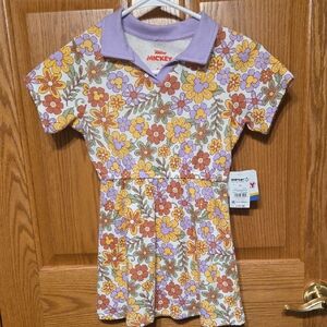 Disney Floral Polo Shirt - Purple and Yellow